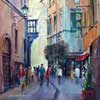 Road To The Duomo, Orvieto, Watercolour